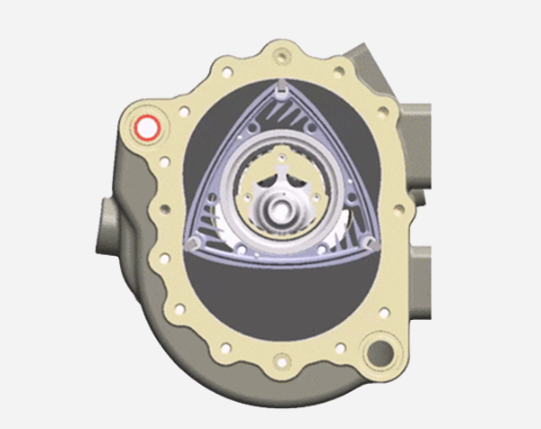 Animation of a Wankel rotary engine - 40s from aie uk