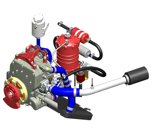 225CS-017 – 40 BHP <br/>UAV Propulsion System <span>2kW Starter Generator</span>