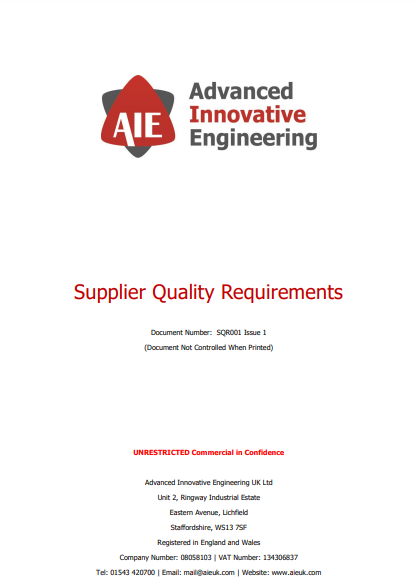 Supplier Quality Requirements