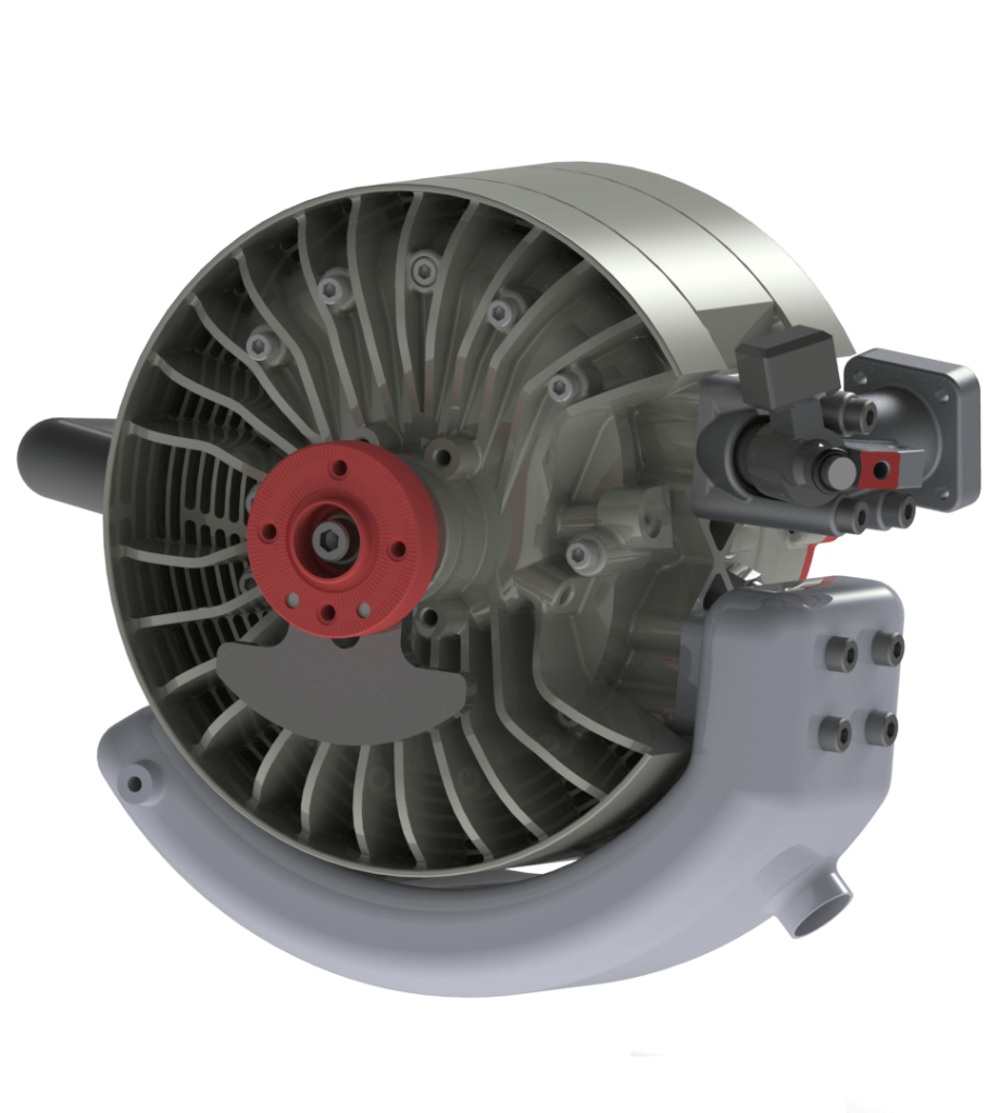 Rendered image of 40ACS 5 HP air-cooled Wankel rotary engine
